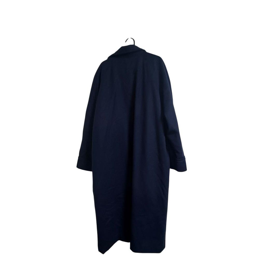 BURBERRY ガウンコート ノバチェック カシミヤ混 ネイビー XL