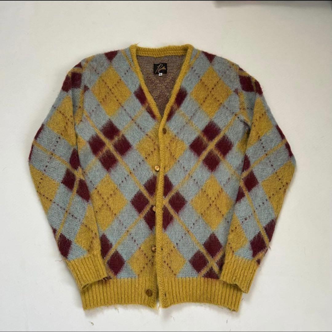 Needles（ニードルス）モヘアカーディガン　アーガイル