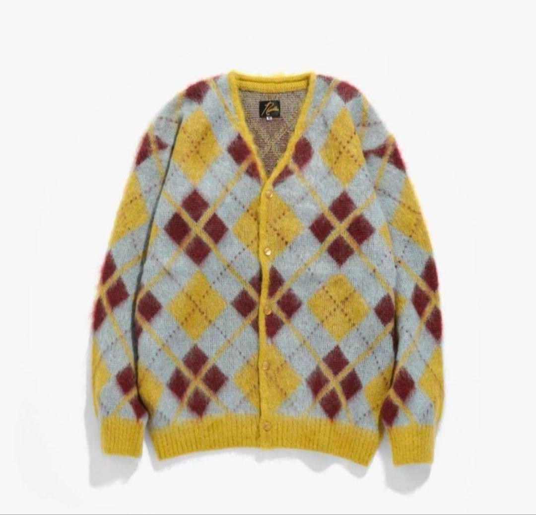 Needles（ニードルス）モヘアカーディガン　アーガイル