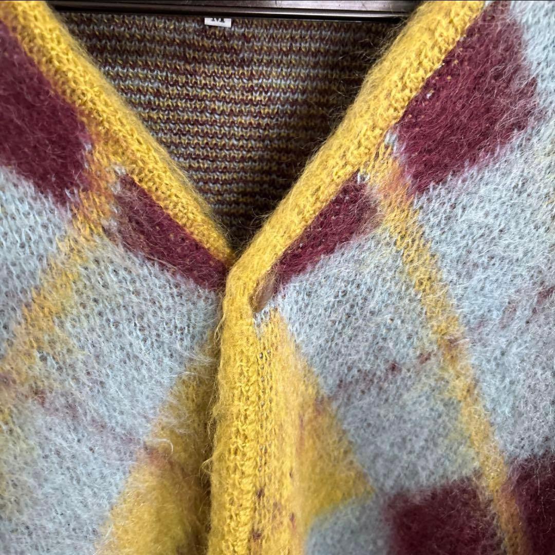 Needles（ニードルス）モヘアカーディガン　アーガイル