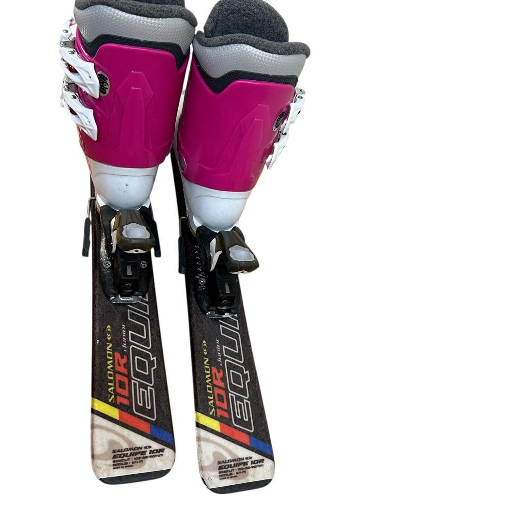 ②SALOMON 100cm☆ブーツストック ジュニアスキー3点セット