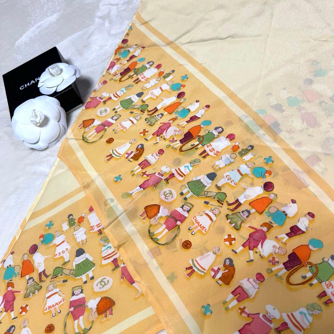 【美品✨】CHANEL★スカーフ★バンダナ★イエロー★シルク