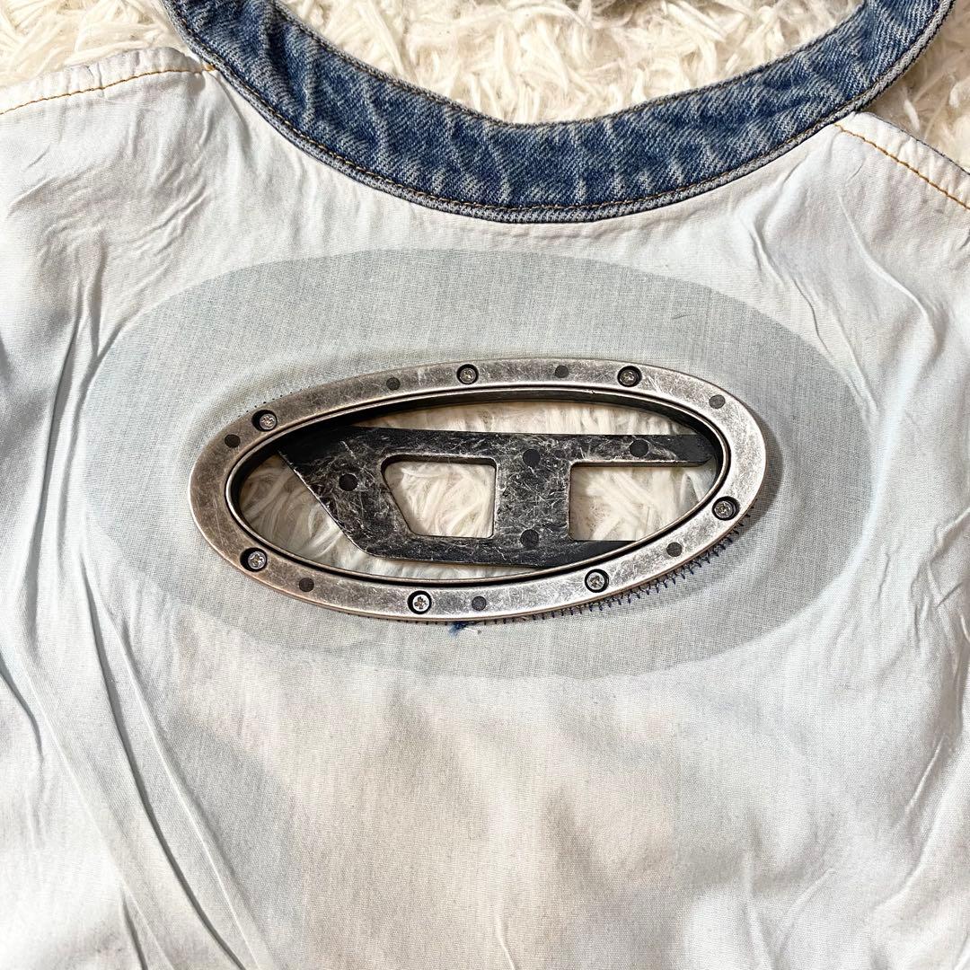 DIESEL 23SS Dロゴ プレート デニム トップス 38