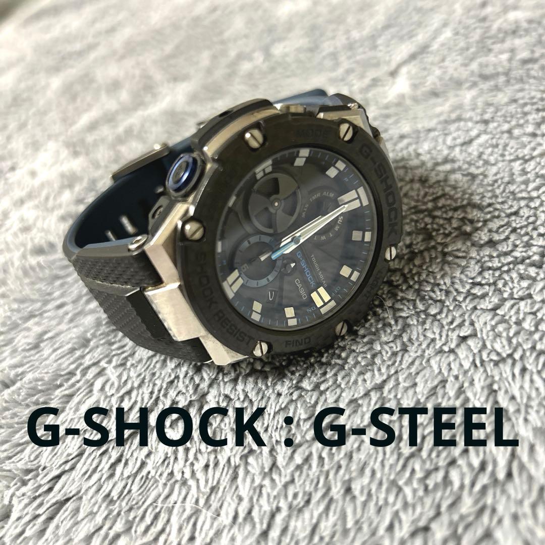 【使用品】CASIO GST-B100 G-SHOCK ブラック×ネイビー色