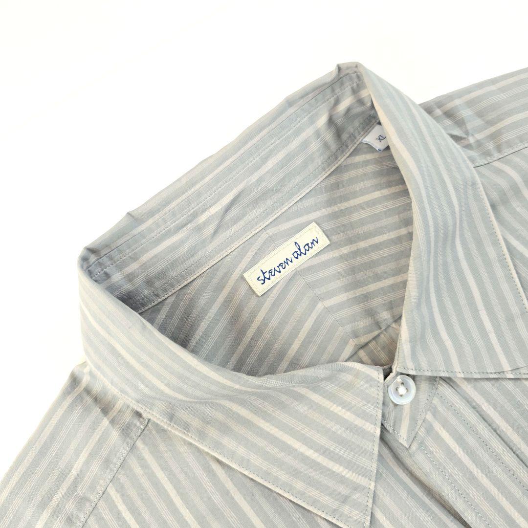 極美品★スティーブンアラン ストライプ レギュラーカラー シャツ　XL　2万
