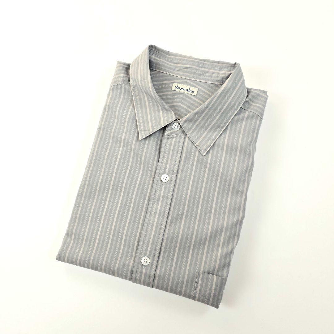 極美品★スティーブンアラン ストライプ レギュラーカラー シャツ　XL　2万