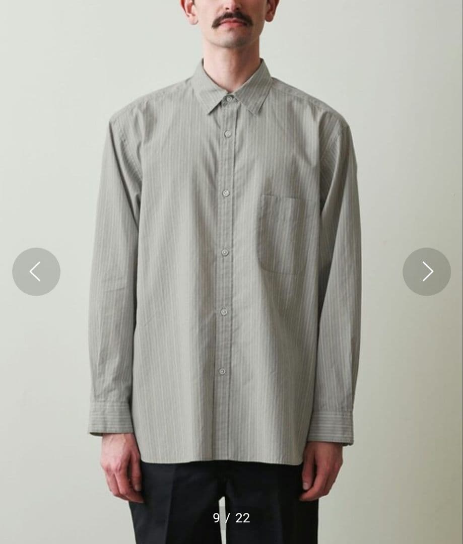 極美品★スティーブンアラン ストライプ レギュラーカラー シャツ　XL　2万