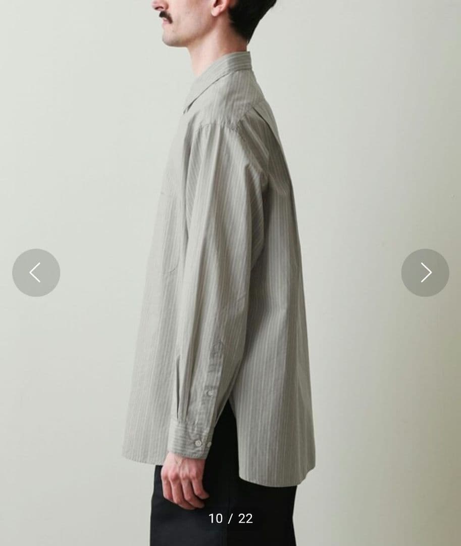 極美品★スティーブンアラン ストライプ レギュラーカラー シャツ　XL　2万