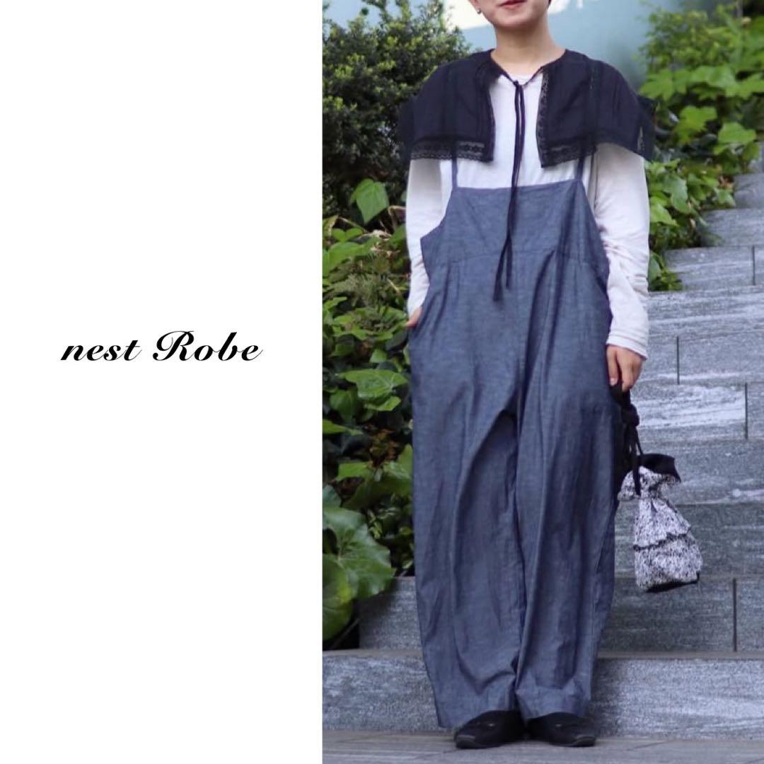 ゆかまま◡̈nest robe |UpcycleLinoダンガリーサロペット