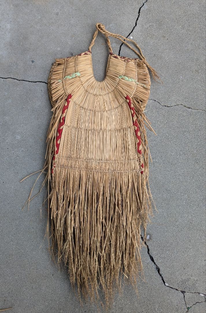 希少◎ 藁蓑　古民具昭和　レトロ　アンティーク手作り貴重品 アンティーク