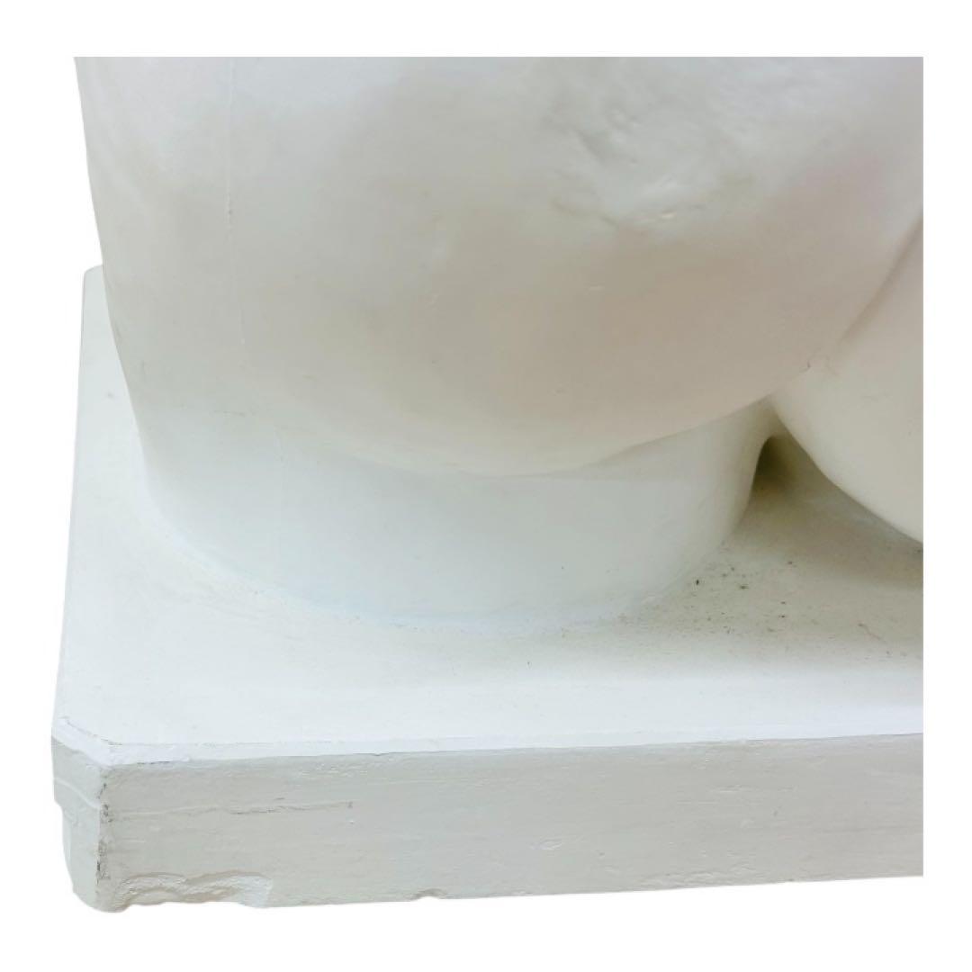 【状態良好】堀石膏制作 円盤投げ 半身像 アンティーク像 H‑012