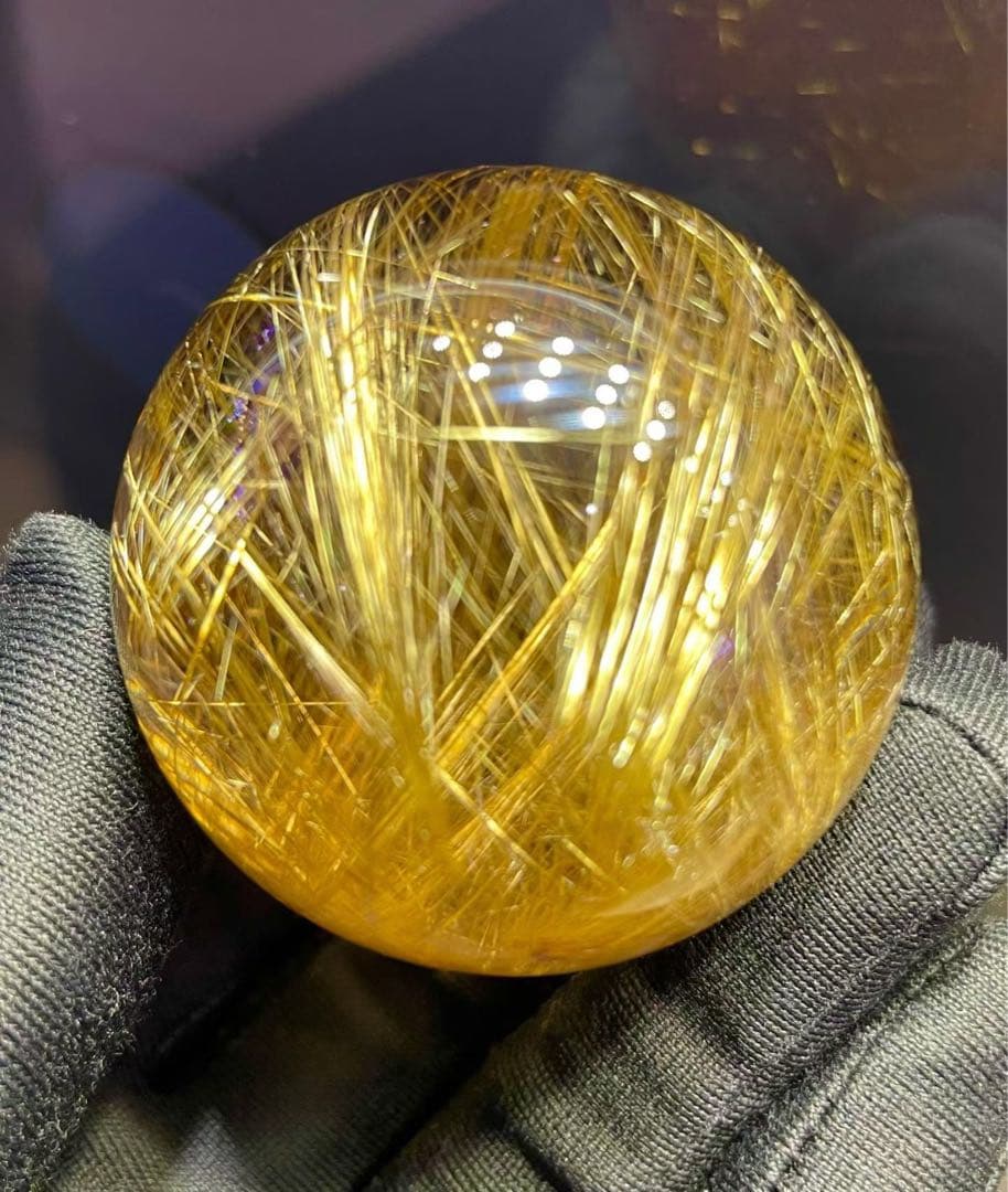 ⭐︎【極上品】タイチンクオーツ 置物 49.5mm