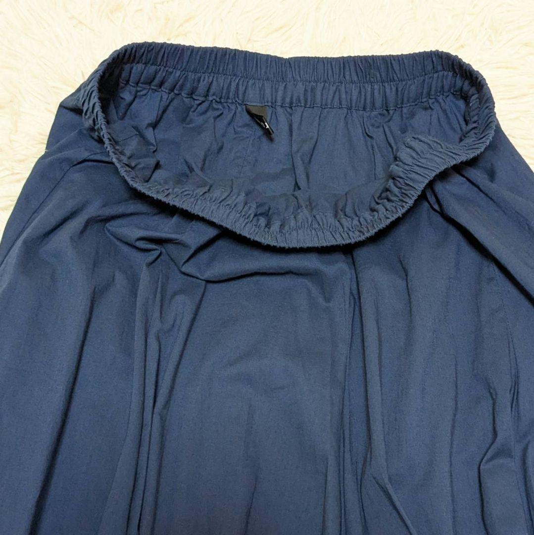 ミズイロインド 2023年モデル 洗える ボリュームフレアスカート ブルー