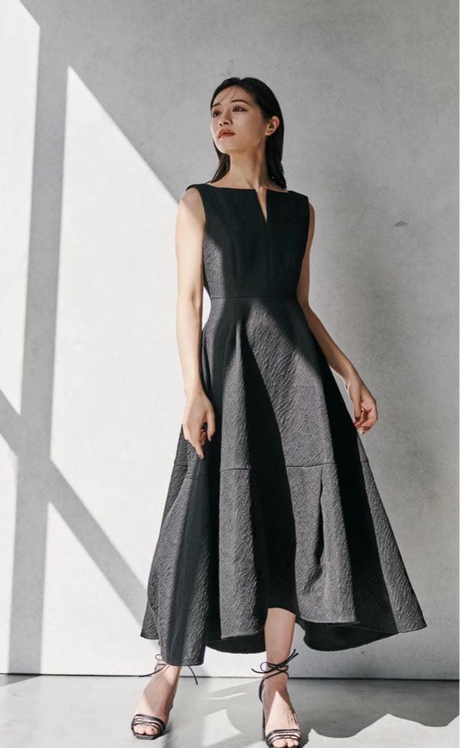 ワンピース L'AUBE BLANC Keyneck Jacquade Dress