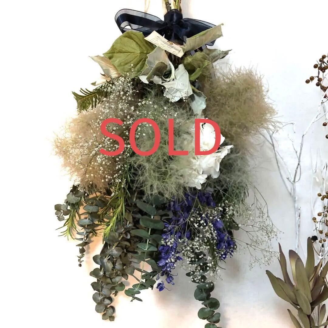 ドライフラワー　ユーカリたっぷり季節のスワッグ ❤︎54㎝❤︎ グリーンインテリア