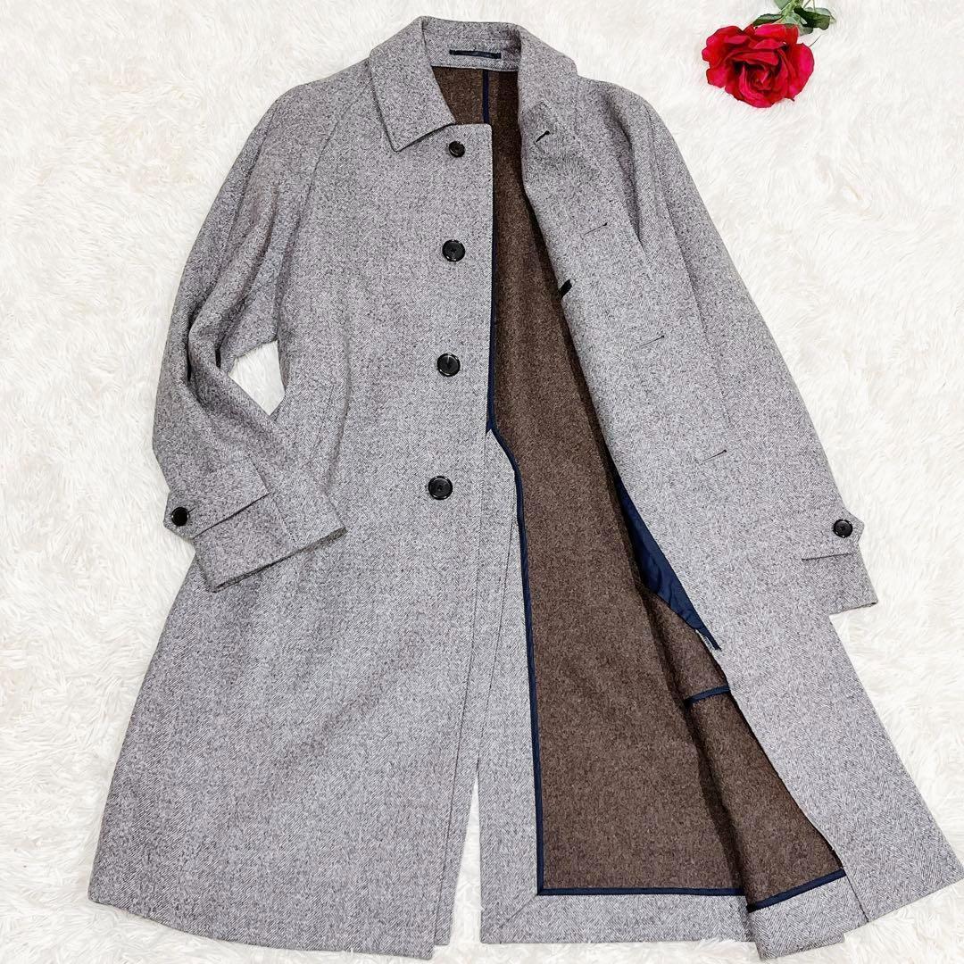 未使用級美品✨　edifice ロロピアーナ　ウール　ヘリンボーン　ステンカラー