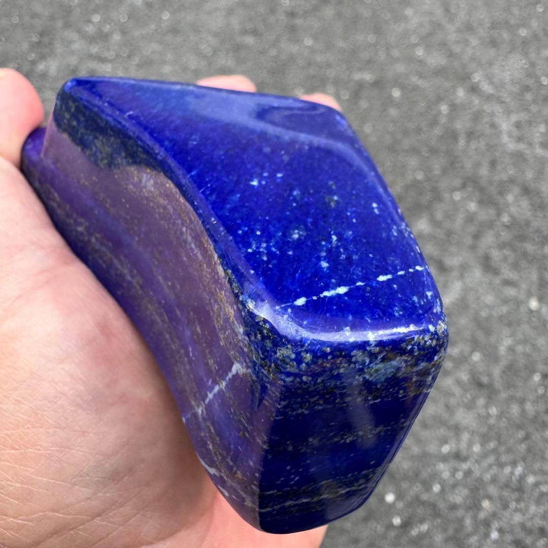 ☆ラピスラズリ☆5A☆引寄せ☆約439g☆アフガニスタン産☆天然無着色☆磨き原石