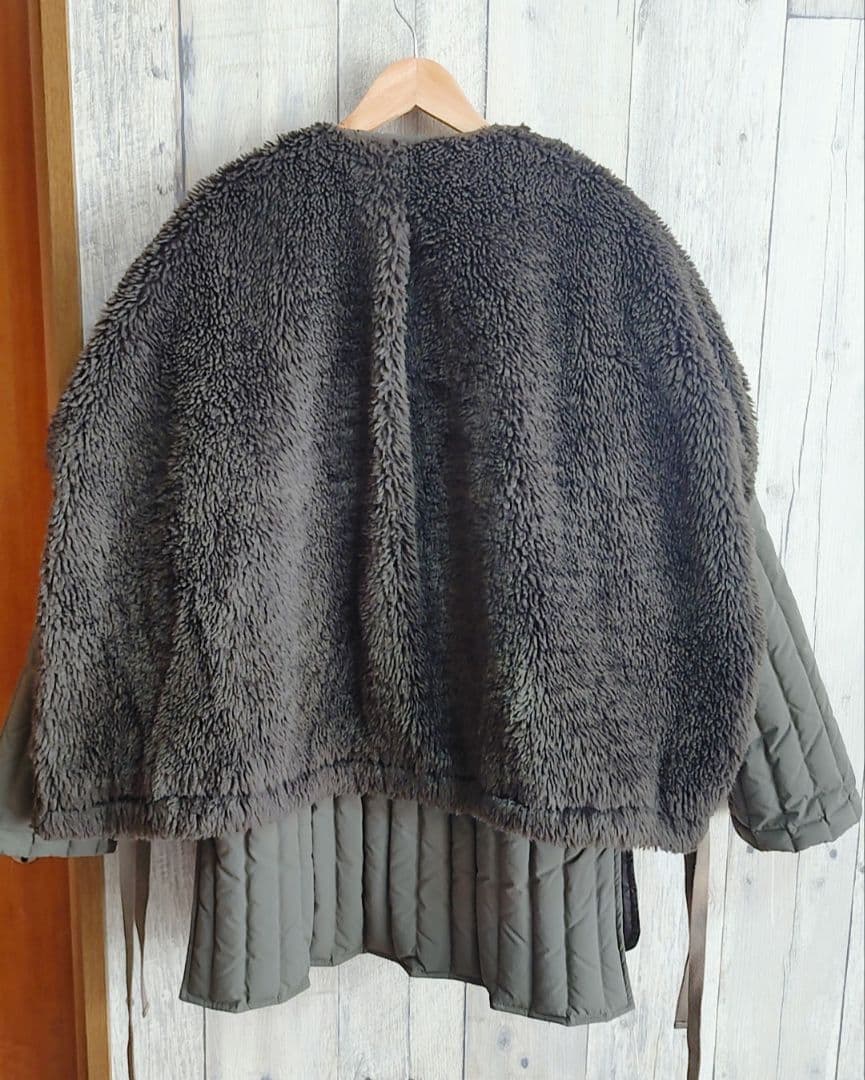 ジャケット・アウター CLANE BOA VEST LAYERED DOWNCOAT - KHIKI