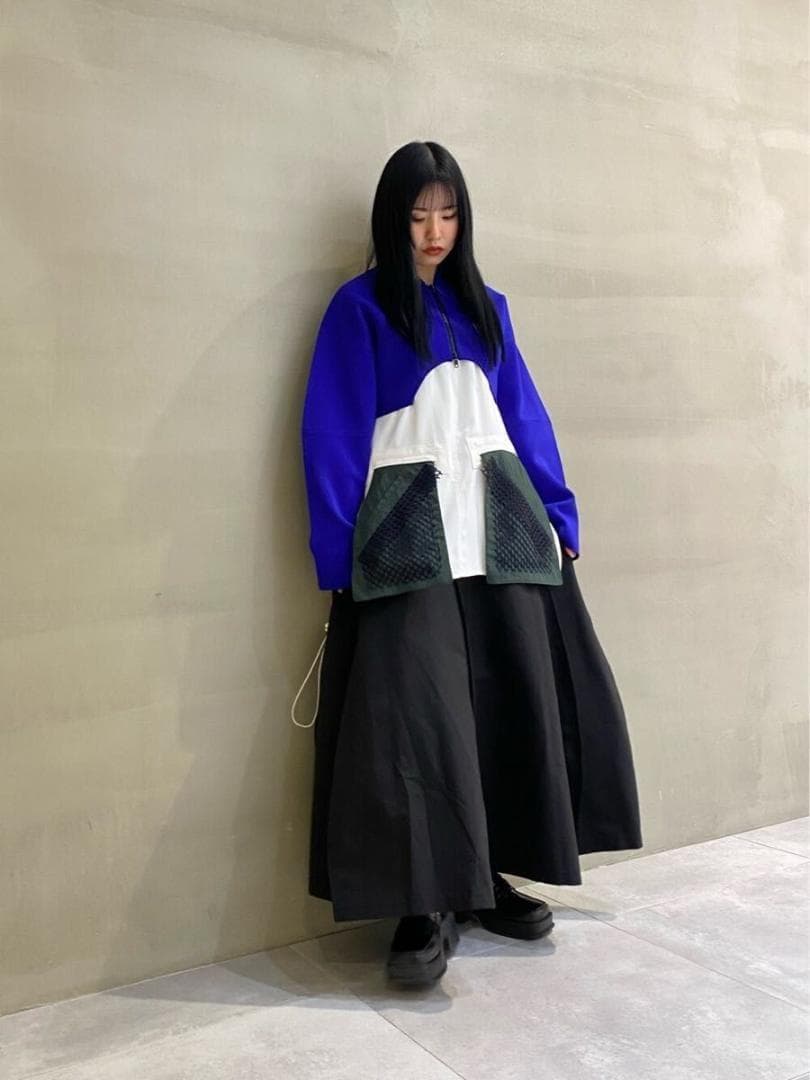 UN3D.　アウトシームスカート　ブラック　アンスリード　36 ロング　モード