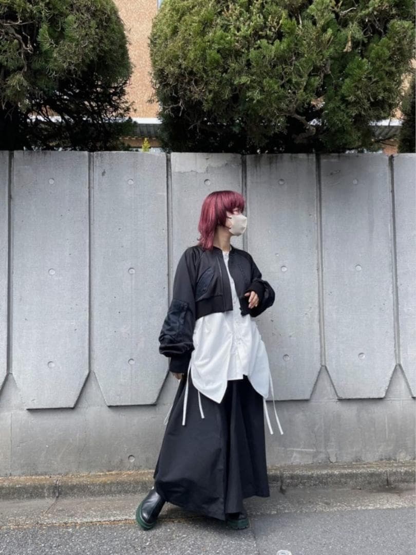 UN3D.　アウトシームスカート　ブラック　アンスリード　36 ロング　モード