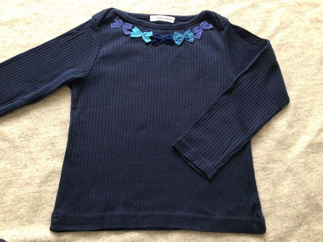 【美品】ファミリア　3点セット　リバーシブルスカート、カットソー　ボレロ　110