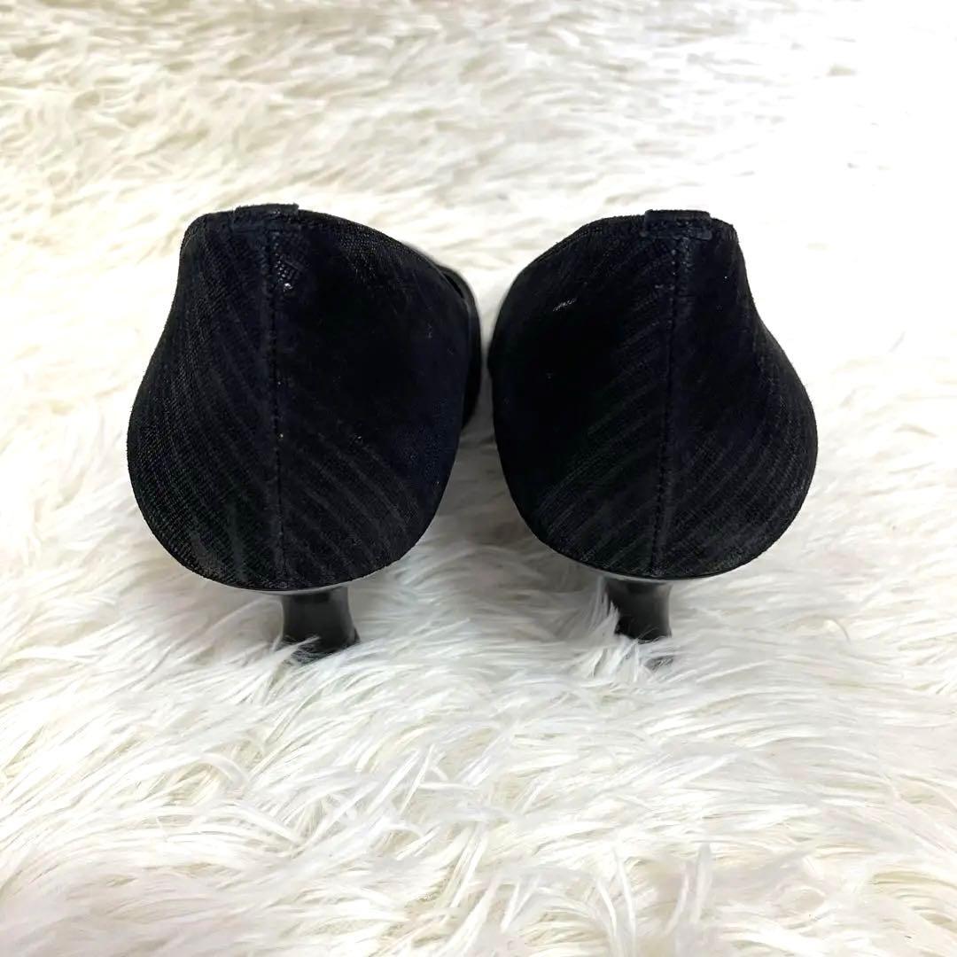 未使用品❣️wacoal ワコール サクセスウォーク ブラック ストライプパンプス