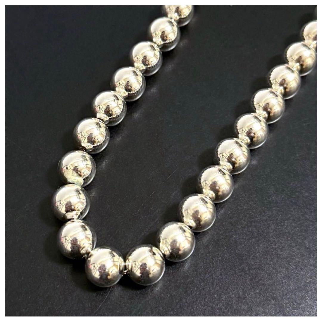 シルバー925 シルバービーズ ネックレス
