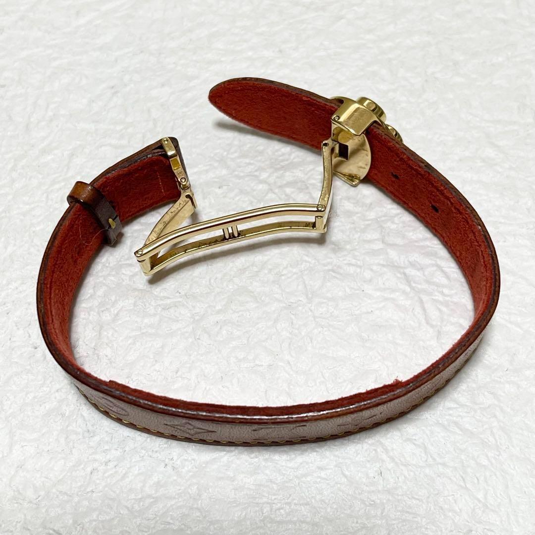 ルイヴィトン ブレスレット　ブラスレ　ヴー　グッドラック　モノグラム　レザー