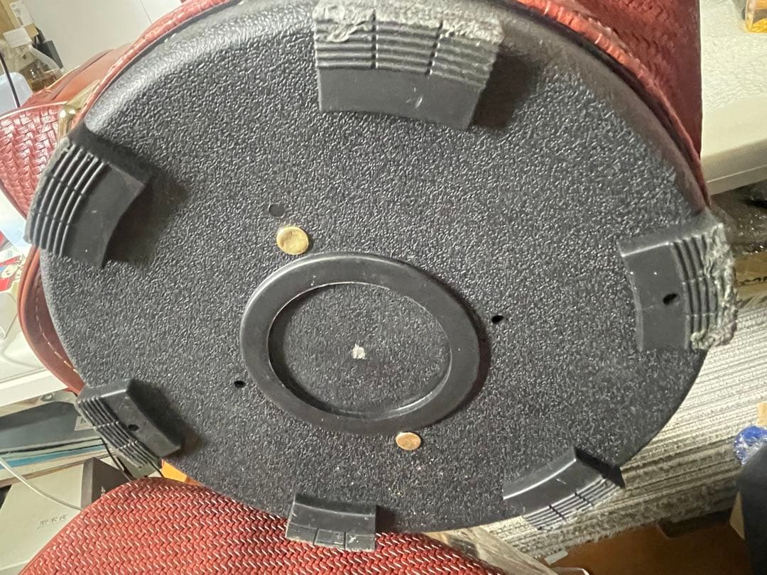 【美品】idatenX高級ゴルフキャディバッグ ブラウン系レザー調重厚デザイン