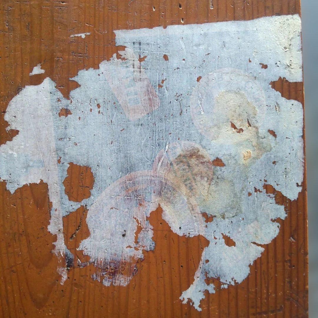 レトロ　事務机　天板一枚板使用　縦58cm横85cm高さ70cm