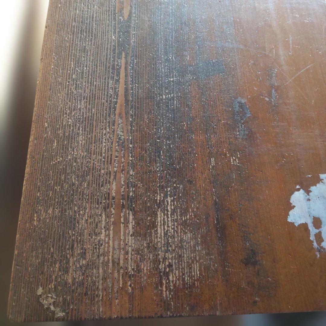 レトロ　事務机　天板一枚板使用　縦58cm横85cm高さ70cm