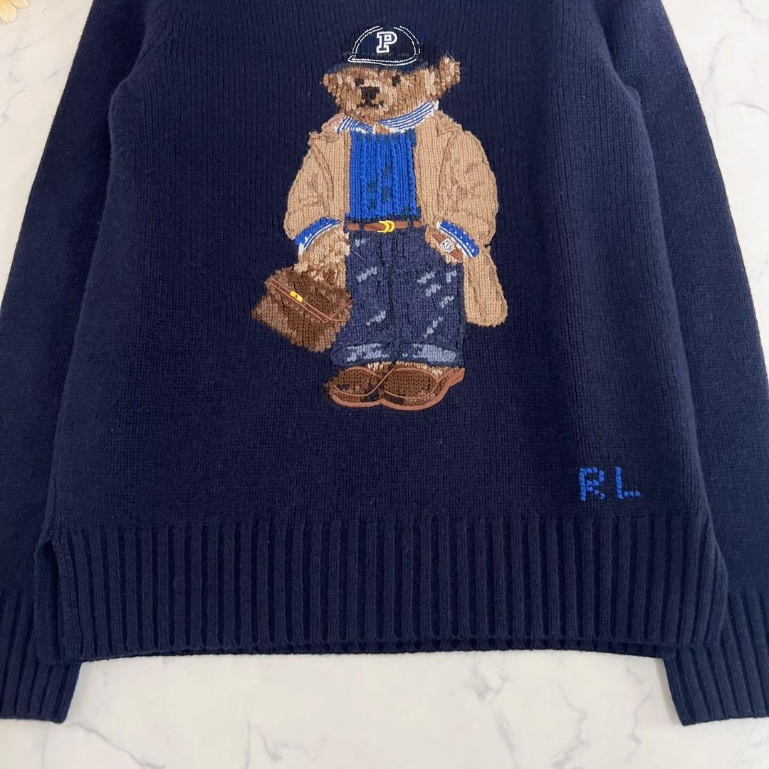 ポロラルフローレン ポロ ベア カシミヤ キャメル ニット セーター S