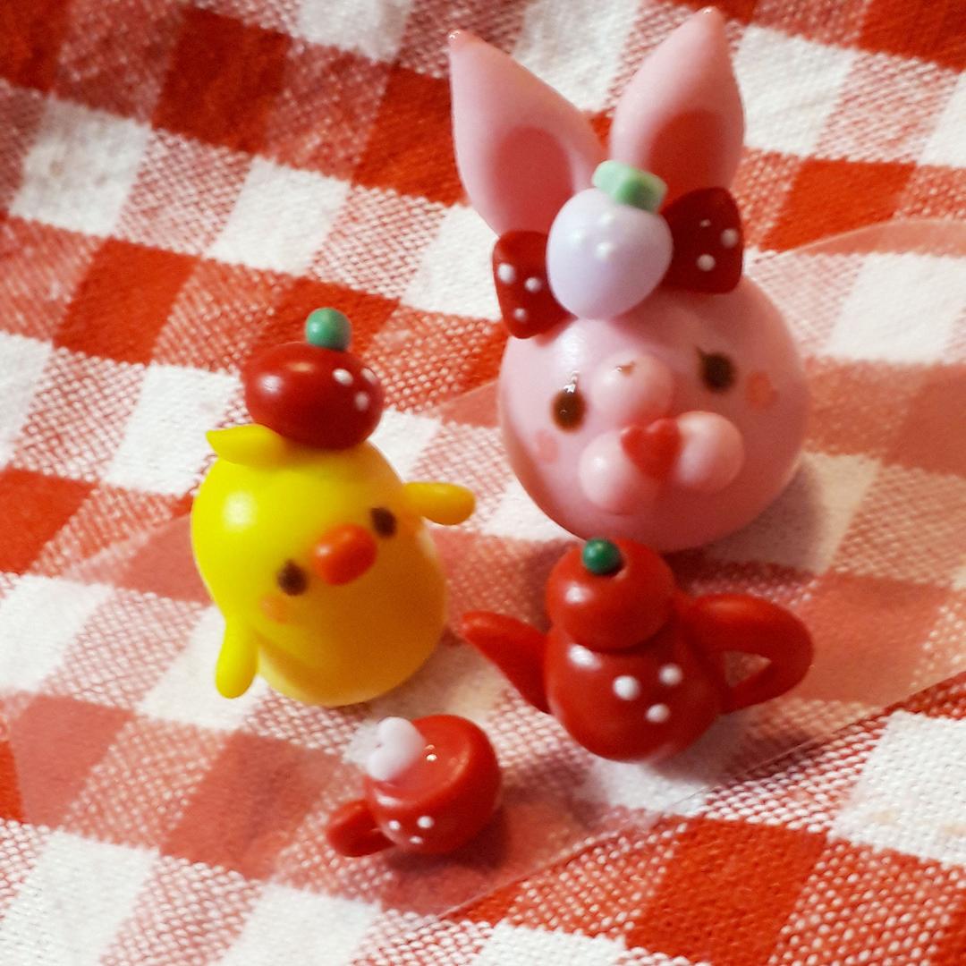 苺シリーズ♡うさぎ&ひよこ苺のお茶会set
