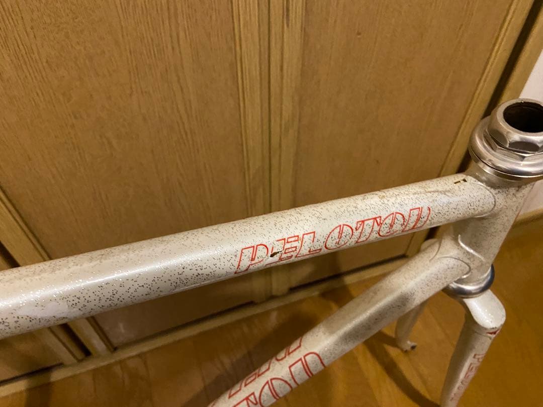 PELOTON ホワイトフレーム njs 競輪　トラックフレーム　ピスト