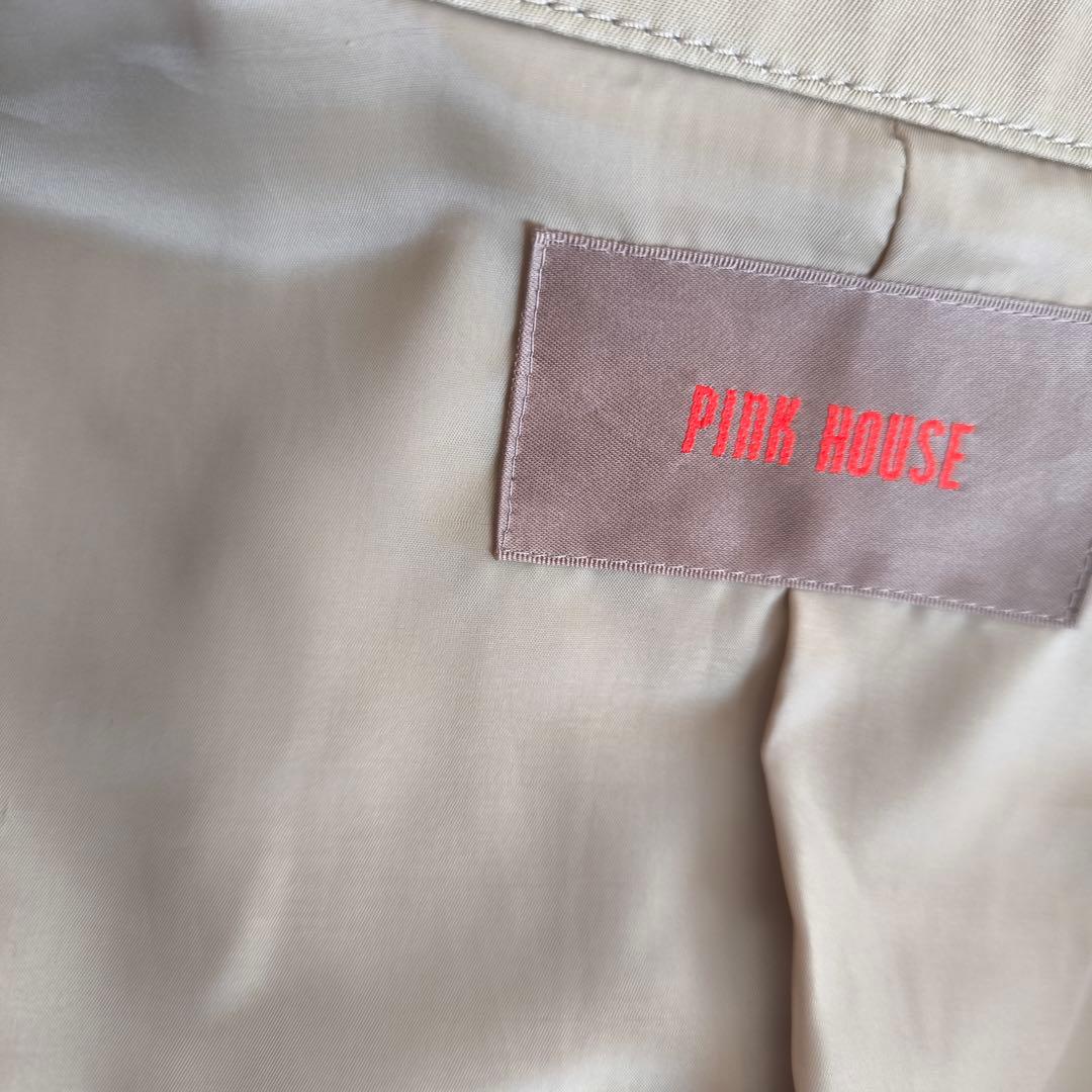 極美品　ピンクハウス　フリルトレンチコート　ロングコート　アウター