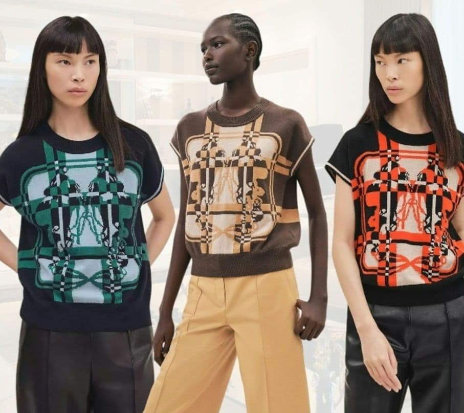 HERMES・エルメス◆半袖ニット