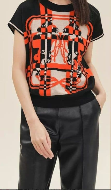 HERMES・エルメス◆半袖ニット