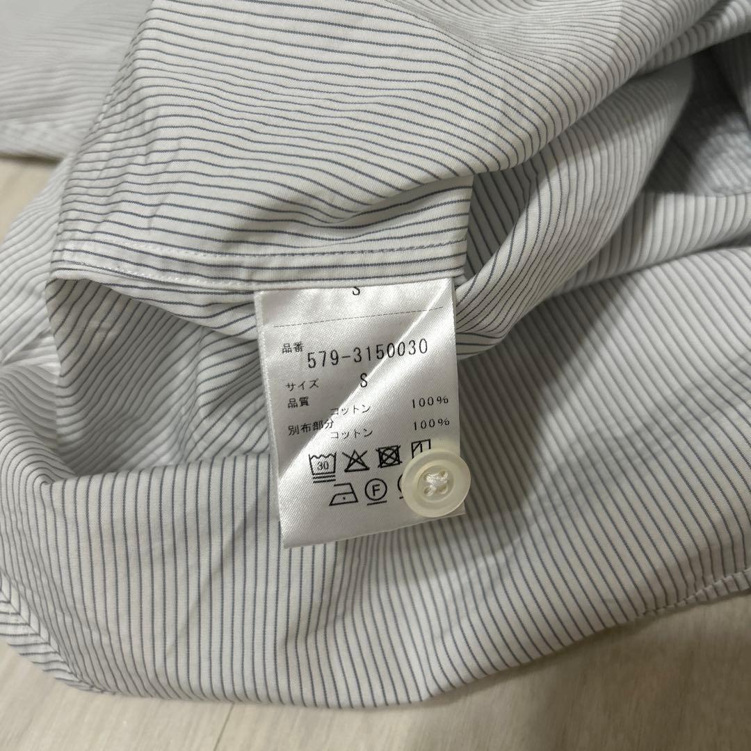 マーガレットハウエル メンズS バンドカラーシャツ ストライプ