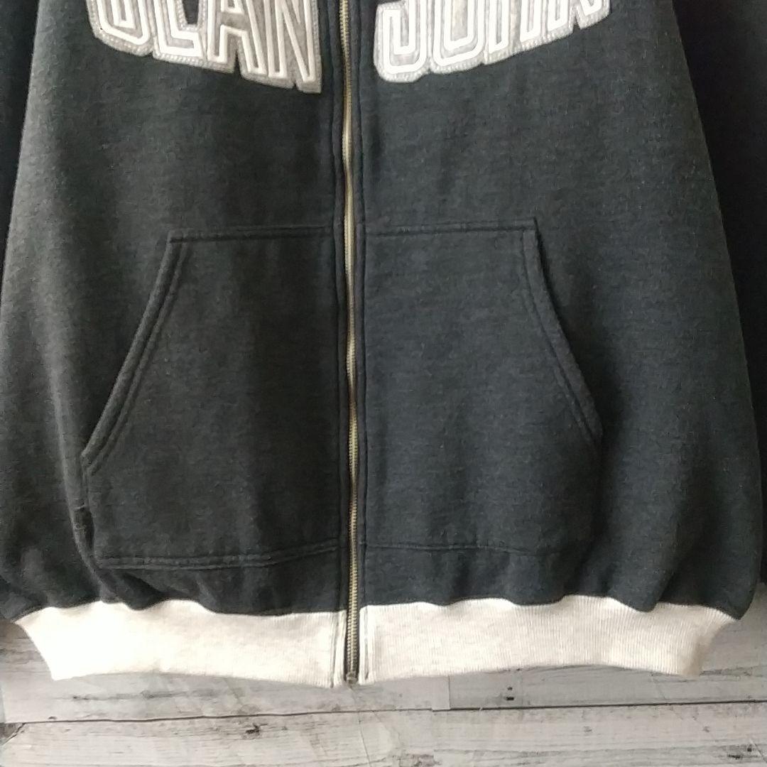 希少サイズ☆ショーンジョン 刺繍 センターロゴ フードロゴ リブライン パーカー