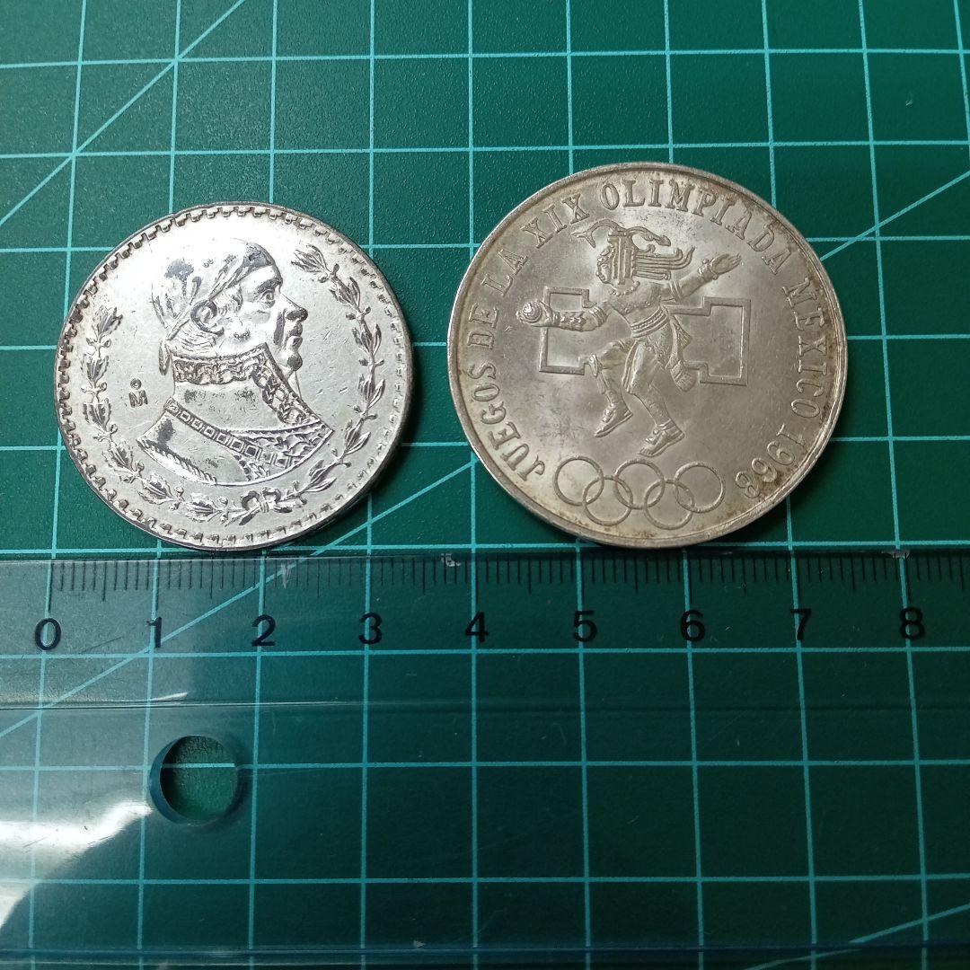 メキシコ ／オリンピック記念銀貨／Morelos Peso銀貨