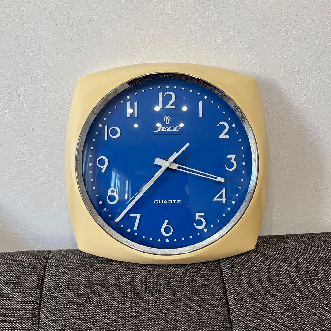 【動作品】ジェコー jeco 掛け時計 ミッドセンチュリー アンティーク