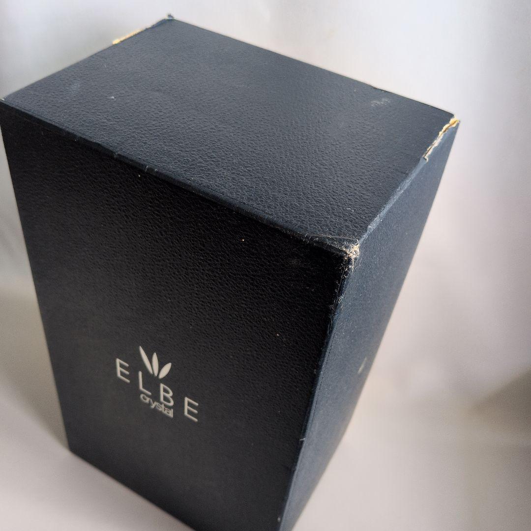 ELBE クリスタル 花瓶 緑色