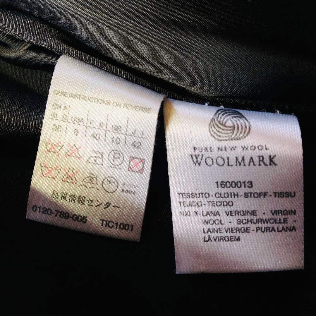 希少42大きめ✨美品 マックスマーラ ベルテッドコート マキシ 女優襟 ブラック