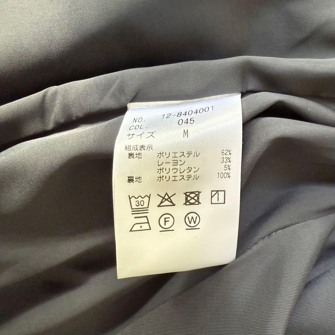 PLST プラステ セットアップスーツ ノーカラー チャコールグレー 洗濯可 M