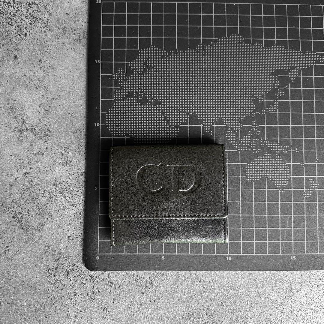 小物 Dior Embossment Logo leather Coin Case