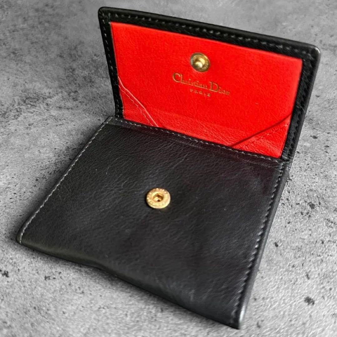 小物 Dior Embossment Logo leather Coin Case