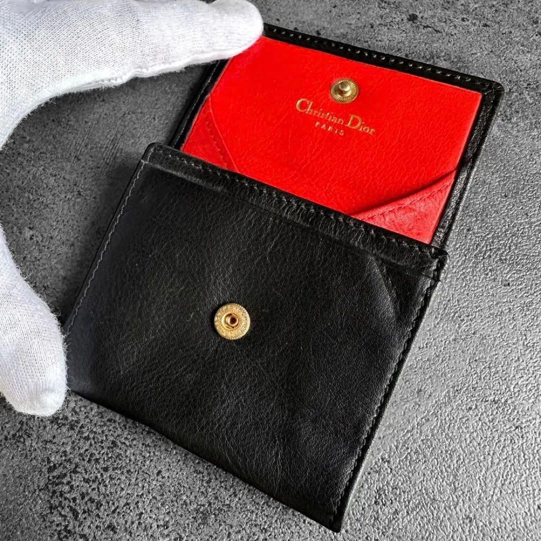 小物 Dior Embossment Logo leather Coin Case