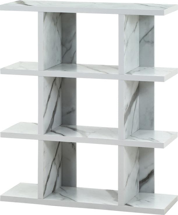 オープンシェルフ４段　大理石柄　幅90ｃｍ×奥行31ｃｍ×高さ108.5ｃｍ