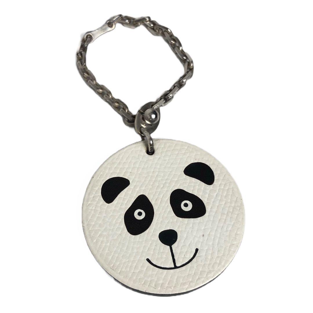 HERMES エルメス キーホルダー チャーム パンダ レザー