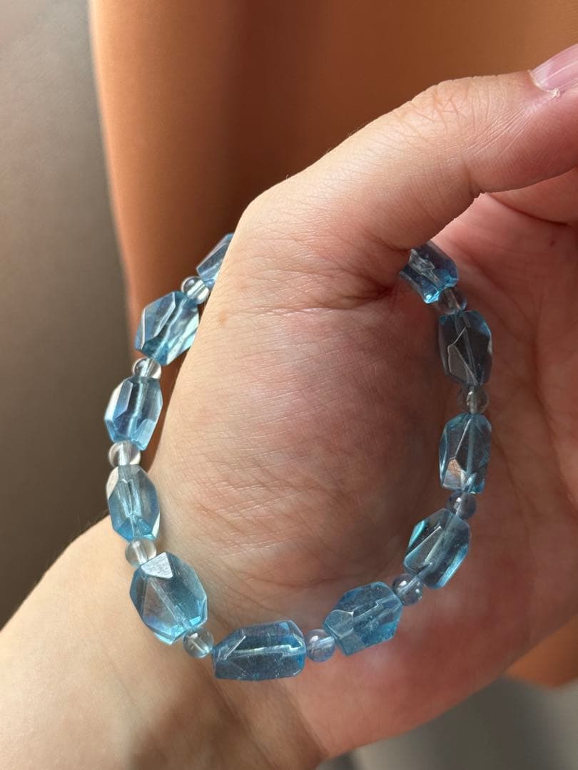 サンタマリアアクアマリン　タンブルブレスレット